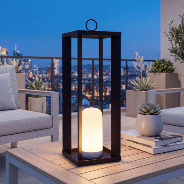 Lampe de jardin LED Akku Dimmer H : 50 cm IP54 sans fil