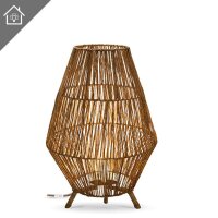 Lampe de table en rotin H : 72 cm E27 grand...