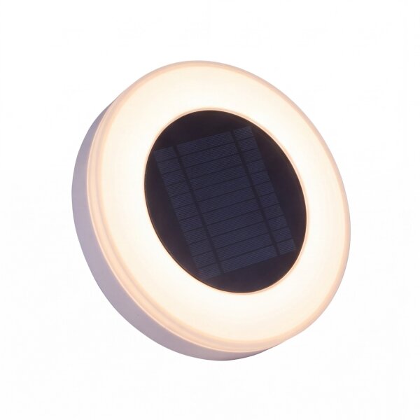 Lampe solaire à LED murale IP65 3500 K Ø 27 cm ronde Télécommande
