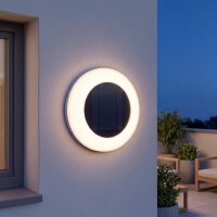Lampe solaire à LED murale IP65 3500 K Ø 27...