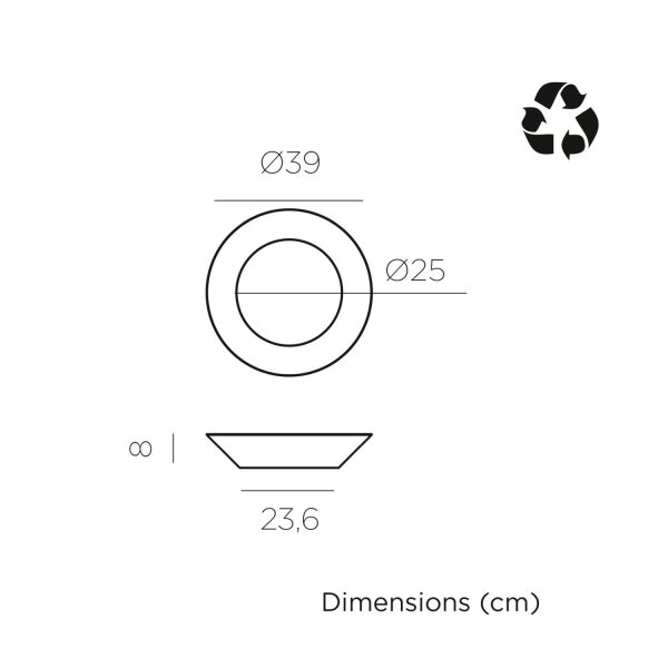 Applique LED solaire Ø 39 cm ronde IP65 3500 K télécommande