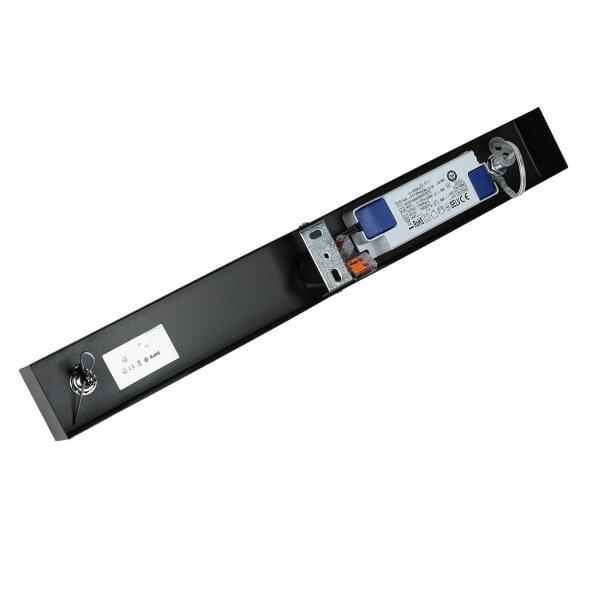 Suspension LED métal noir allongé L : 100 cm