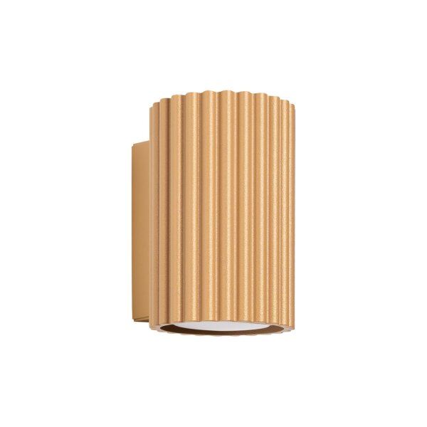 Applique GU10 Moderne en aluminium petit H : 10 cm en or