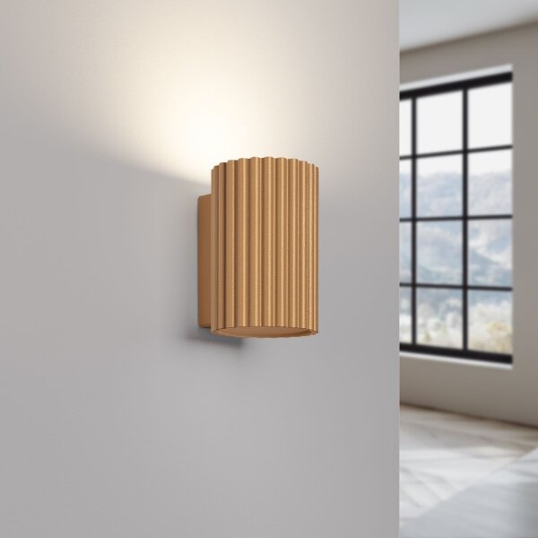 Applique GU10 Moderne en aluminium petit H : 10 cm en or