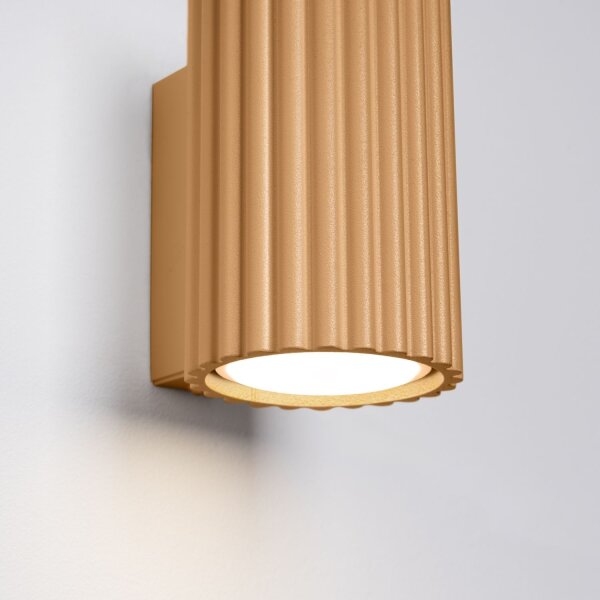 Applique GU10 Moderne en aluminium petit H : 10 cm en or