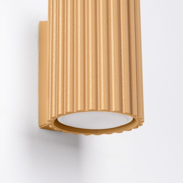 Applique GU10 Moderne en aluminium petit H : 10 cm en or