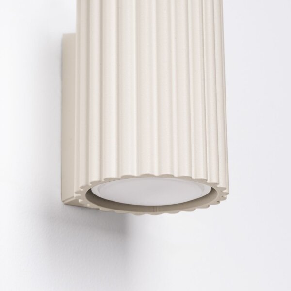 Applique murale intérieure GU10 petite H : 10 cm en crème GU10 Moderne