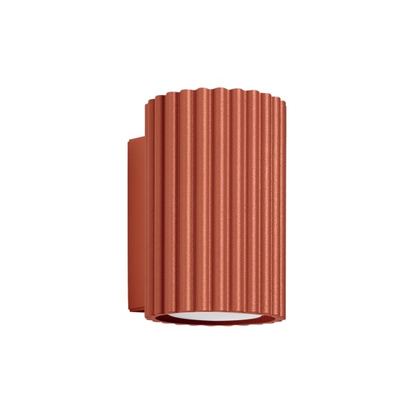 Applique rouge petite H : 10 cm Aluminium GU10 Indoor