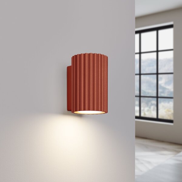 Applique rouge petite H : 10 cm Aluminium GU10 Indoor
