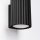Applique noire petite 10 cm de haut GU10 en aluminium Moderne