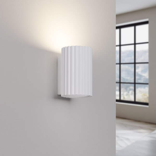 Applique blanche petite H : 10 cm GU10 en aluminium