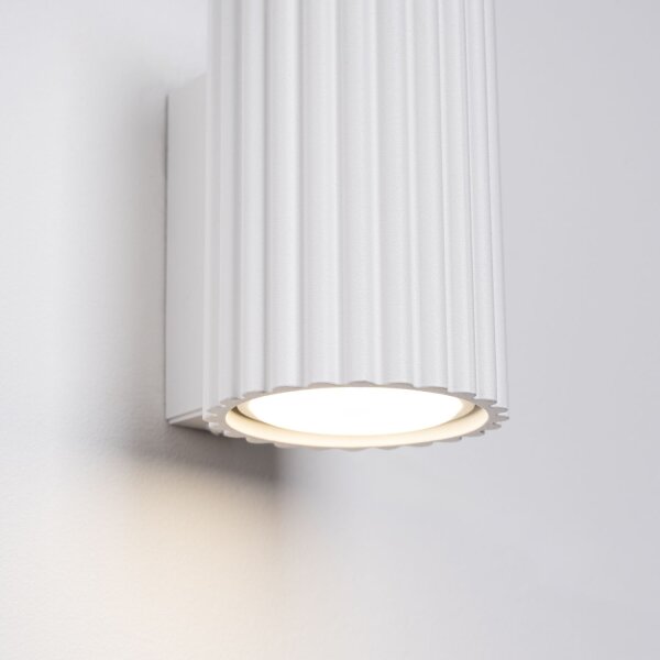 Applique blanche petite H : 10 cm GU10 en aluminium