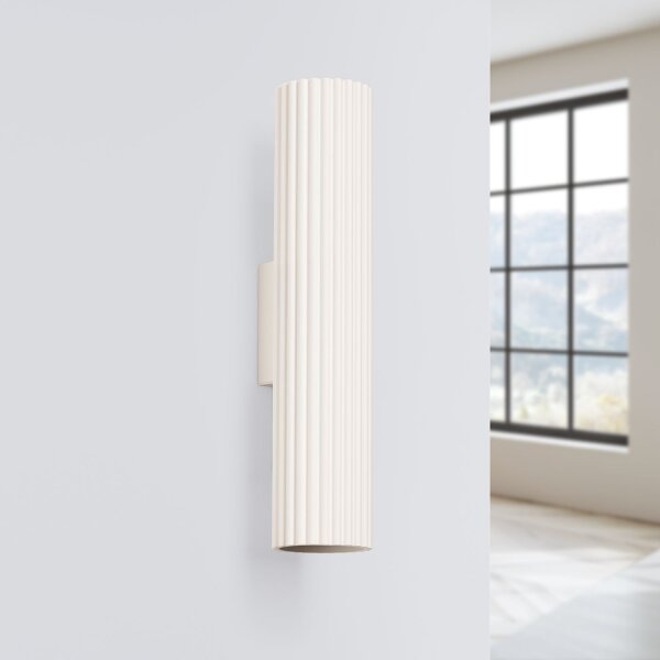 Up Down Applique H : 30 cm Crème GU10 2 flammes oblongues