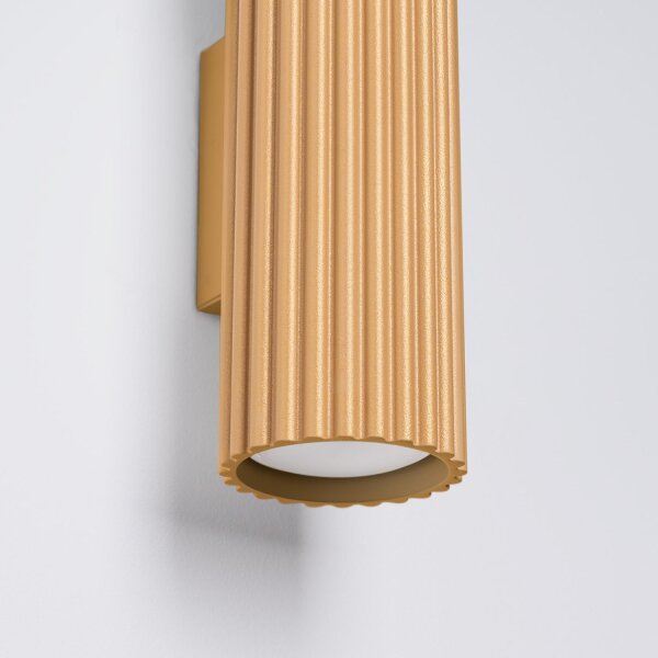 Up Down Applique H : 30 cm en or GU10 2 flammes Moderne