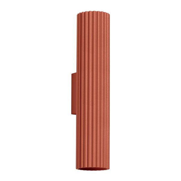 Applique moderne Up Down H : 30 cm Rouge GU10 2 flammes Alu