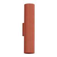 Applique moderne Up Down H : 30 cm Rouge GU10 2 flammes Alu