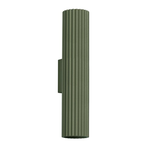 Applique Up Down Aluminium H : 30 cm Vert GU10 2 flammes