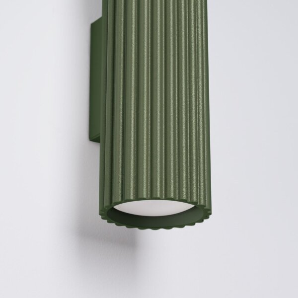 Applique Up Down Aluminium H : 30 cm Vert GU10 2 flammes
