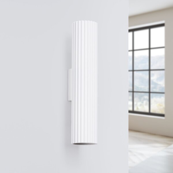 Projecteur mural Blanc petit H : 30 cm petit GU10 2 flammes Moderne