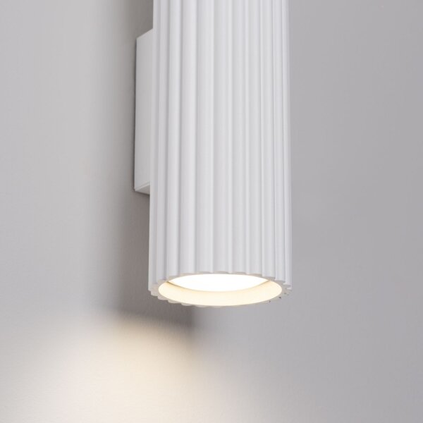 Projecteur mural Blanc petit H : 30 cm petit GU10 2 flammes Moderne