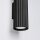 Applique murale noire H : 30 cm GU10 2 flammes aluminium Up Down