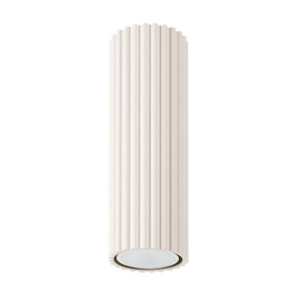 Spot de plafond apparent GU10 Ø 6,5 cm H : 20 cm en crème Alu moderne