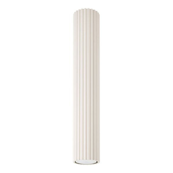 Lampe de plafonnier étroite Ø 6,5 cm H : 40 cm en Crème Moderne