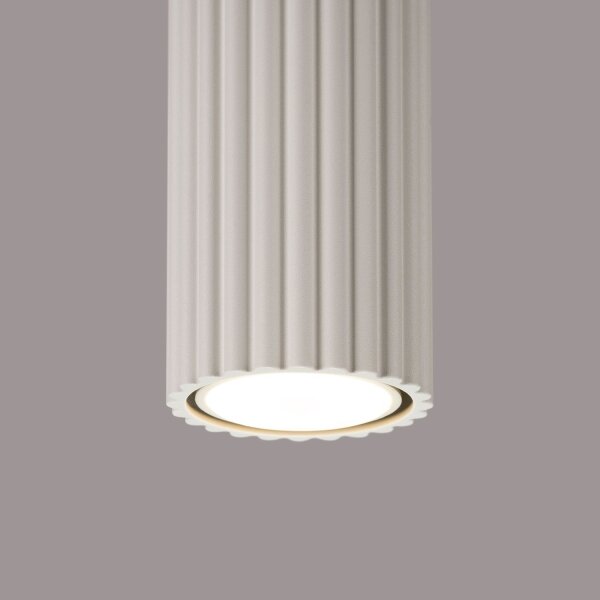 Lampe de plafonnier étroite Ø 6,5 cm H : 40 cm en Crème Moderne
