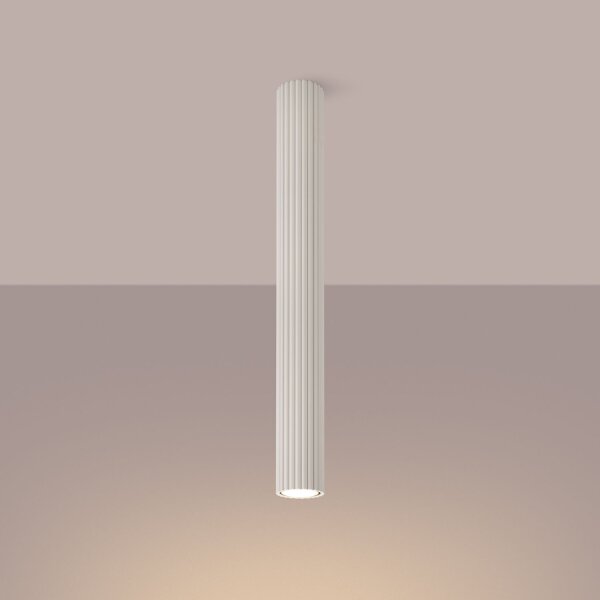 Spot à poser métal Ø 6,5 cm H : 60 cm GU10 en crème Moderne