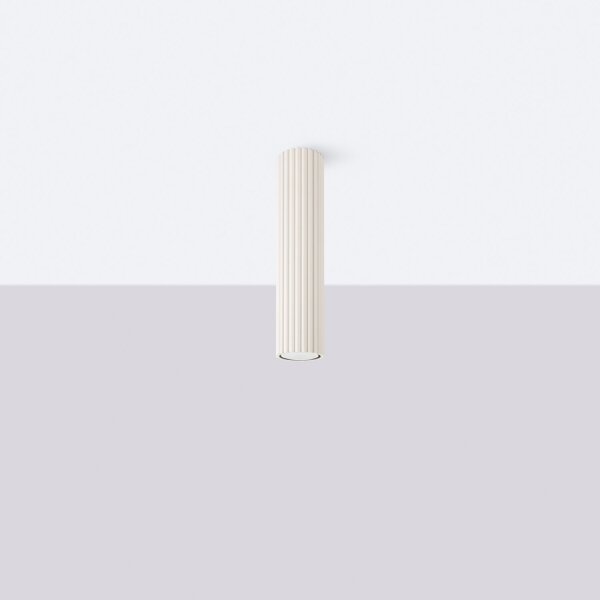 Spot à poser GU10 en crème Ø 6,5 cm H : 30 cm étroit BERTA