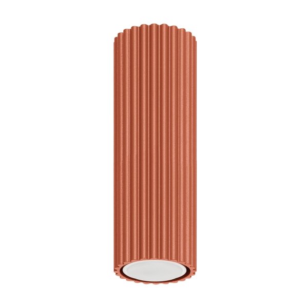 Lampe de plafonnier GU10 H : 20 cm Ø 6,5 cm petit rouge apparent Moderne