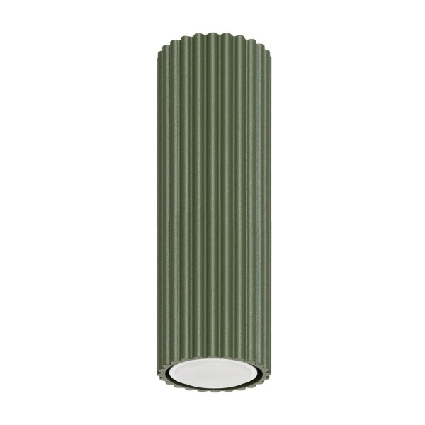 Plafonnier étroit Ø 6,5 cm H : 40 cm Aluminium en vert GU10