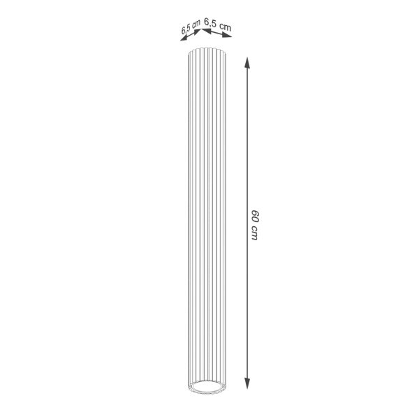Spot à poser étroit Ø 6,5 cm H : 60 cm GU10 Rouge Moderne Aluminium