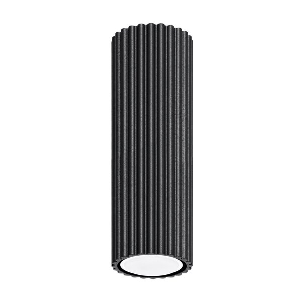 Lampe de plafonnier en saillie Ø 6,5 cm H : 20 cm Noir GU10 Aluminium