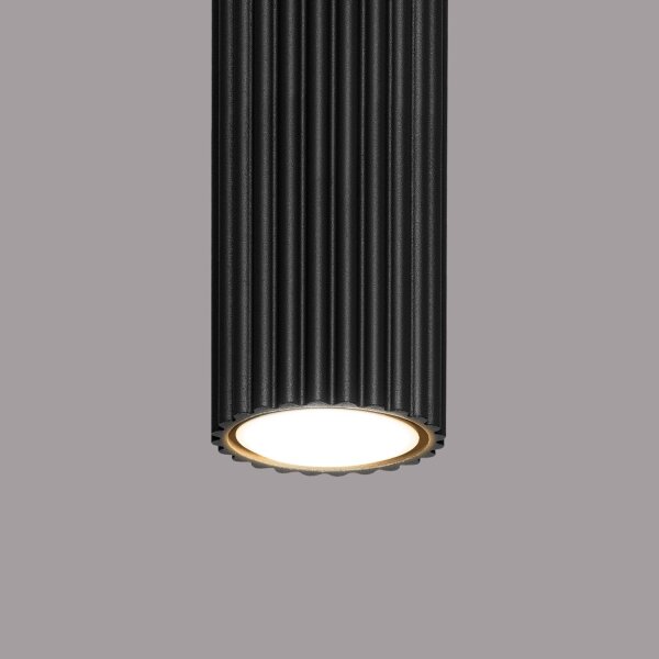 Spot de plafond étroit Ø 6,5 cm H : 40 cm Noir GU10 apparent