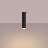 Spot Lampe plafond Noir Ø 6,5 cm H : 30 cm GU10...