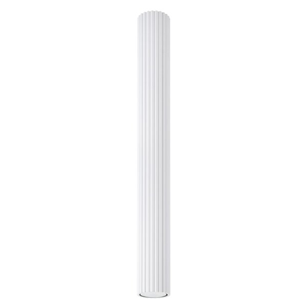 Spot de plafond blanc Ø 6,5 cm hauteur 60 cm GU10 apparent aluminium