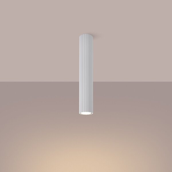 Spot Lampe plafond Blanc GU10 Ø 6,5 cm H : 40 cm Aluminium