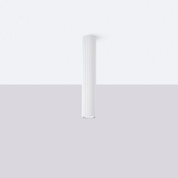 Spot Lampe plafond Blanc GU10 Ø 6,5 cm H : 40 cm Aluminium