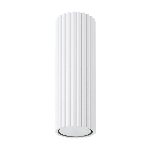 Spot à poser Blanc Ø 6,5 cm H : 20 cm petit GU10 Aluminium Moderne