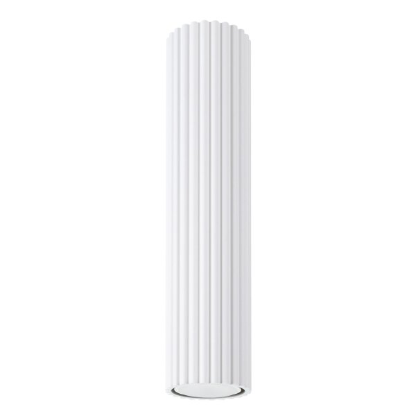 Plafonnier petit Ø 6,5 cm H : 20 cm Blanc apparent Alu GU10