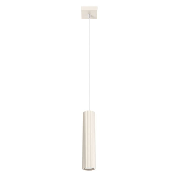 Suspension étroite Ø 8 cm aluminium en crème pour GU10 BERTA