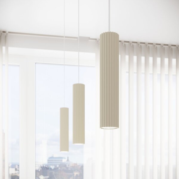 Suspension étroite Ø 8 cm aluminium en crème pour GU10 BERTA