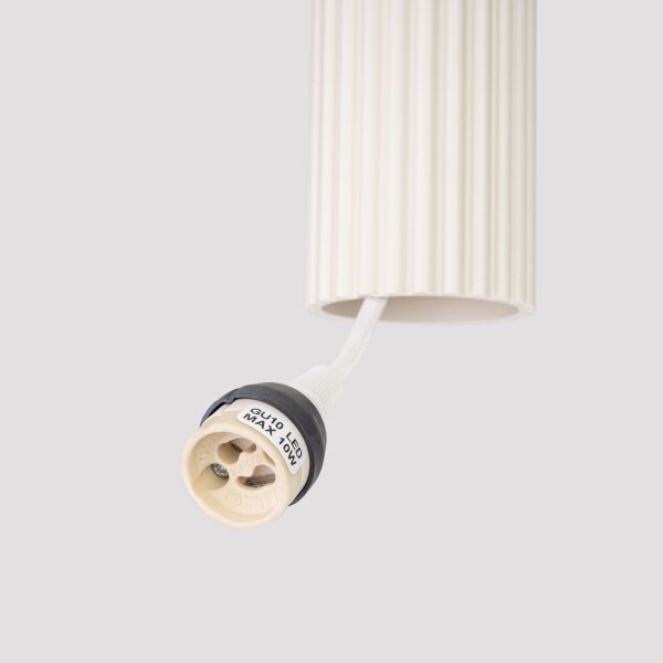 Suspension étroite Ø 8 cm aluminium en crème pour GU10 BERTA