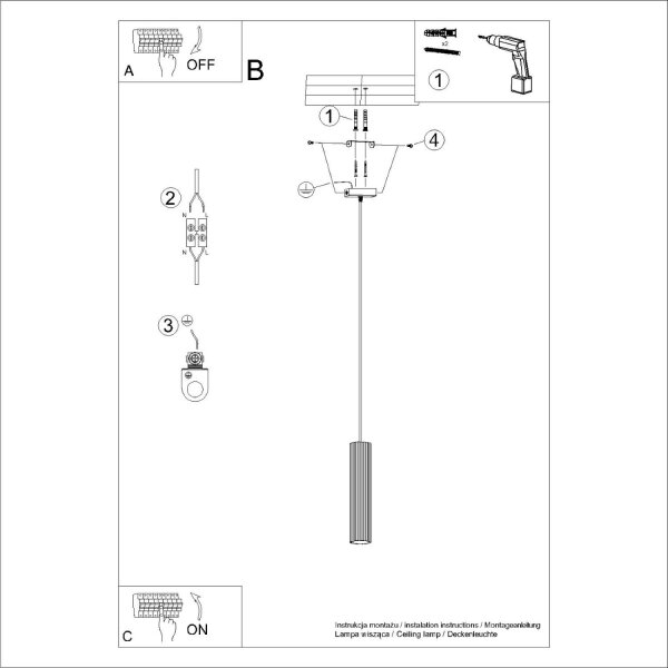 Suspension étroite Ø 8 cm aluminium en crème pour GU10 BERTA