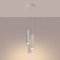Lampe à suspendre moderne en crème à...