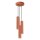 Suspension 3 flammes GU10 rouge en aluminium L : 19,5 cm