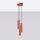 Suspension 3 flammes GU10 rouge en aluminium L : 19,5 cm