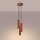 Suspension 3 flammes GU10 rouge en aluminium L : 19,5 cm