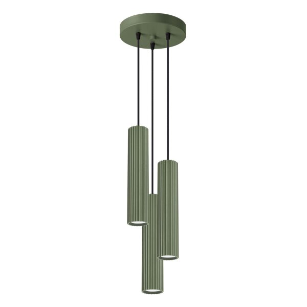 Suspension réglable H : max. 108 cm Vert 3-flamme GU10